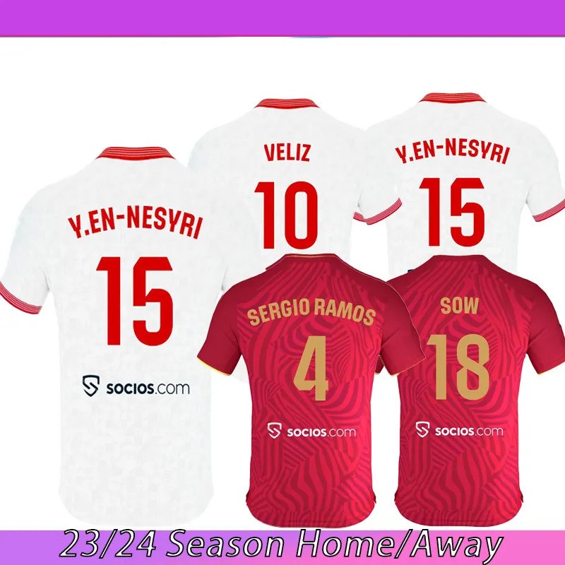 /24 Sevilla FC Soccer Jersey: Sergio Ramos Team Home, Away Third Kit  Official Football Shirts Buy Now!