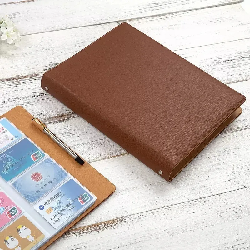 Stylish PU Leather Business card holder plastic Book...