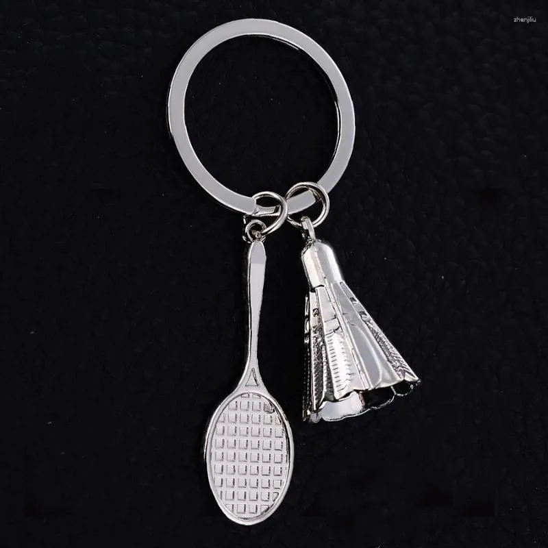 Chaveiros liga de zinco badminton chaveiro titular criativo casual personalidade carro chaveiro charme saco keyfob jóias presente atacado j029