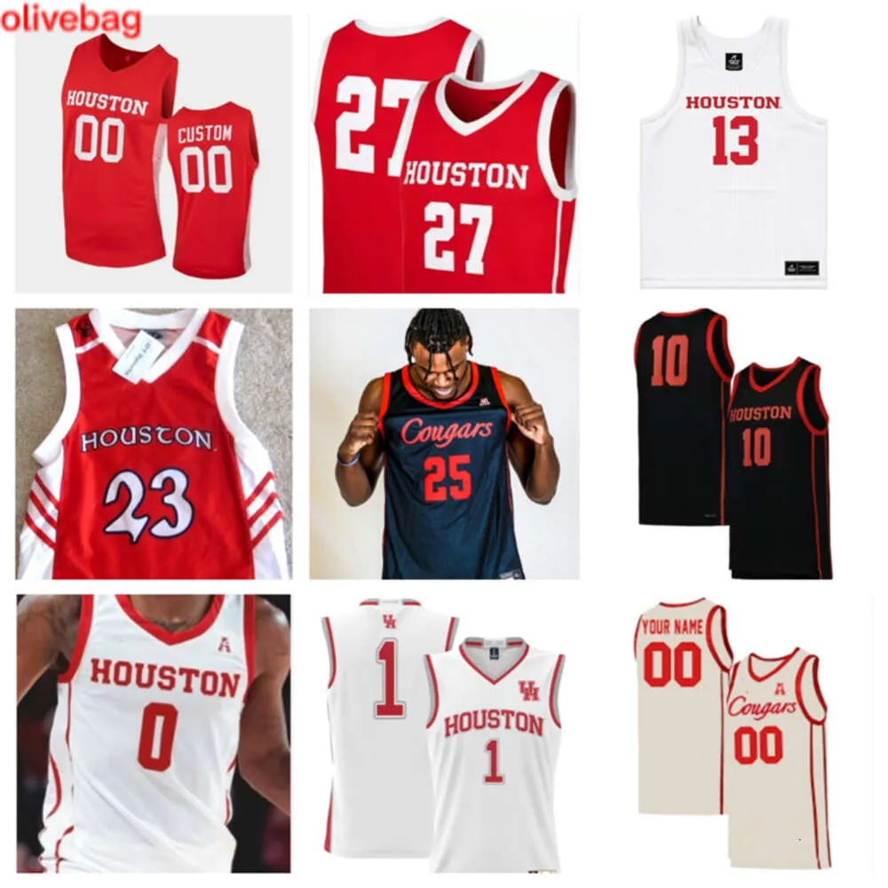 Houston Cougars 5 JaVier Francis 13 JWan Roberts 25 Joseph Tugler 2 Cedric Lath basketball jersey 12 Jacob McFarland 23 Terrance Arceneaux 4 L.J. Cryer custom stitched