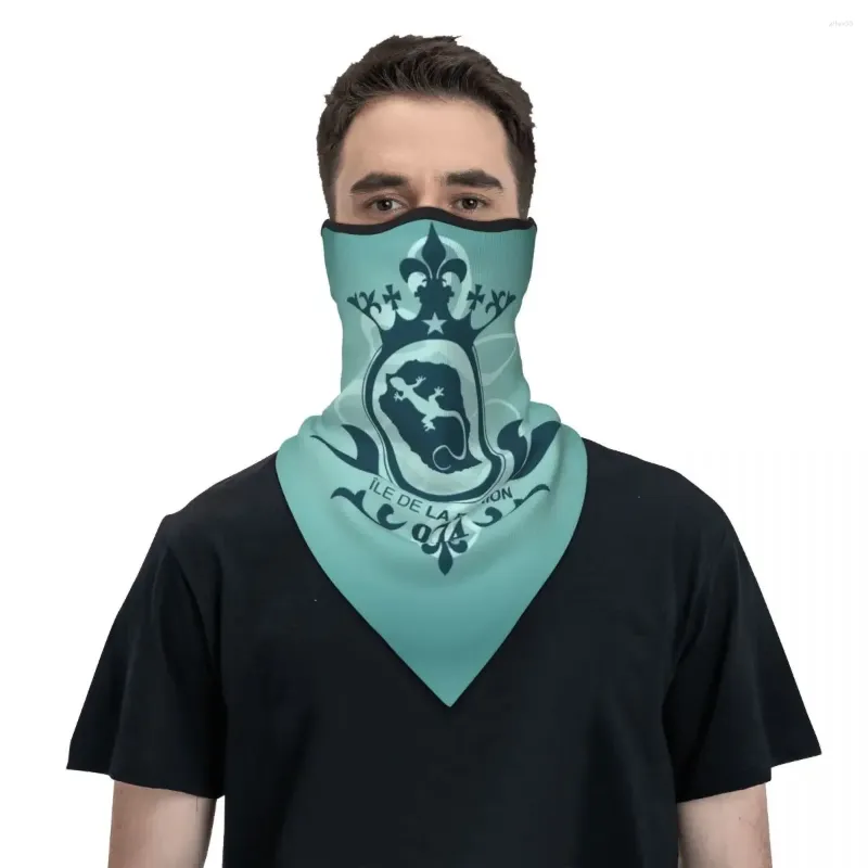 Bandanas 974 Réunion Turquoise motif Bandana cache-cou pour Ski cyclisme hommes femmes masque facial écharpe enveloppante