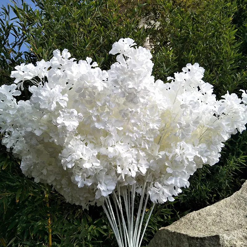 Dekorativa blommor Cherry Flower Fake Flower Artificial Hanging Flowers for Home Garden Wedding Birthday 2024302