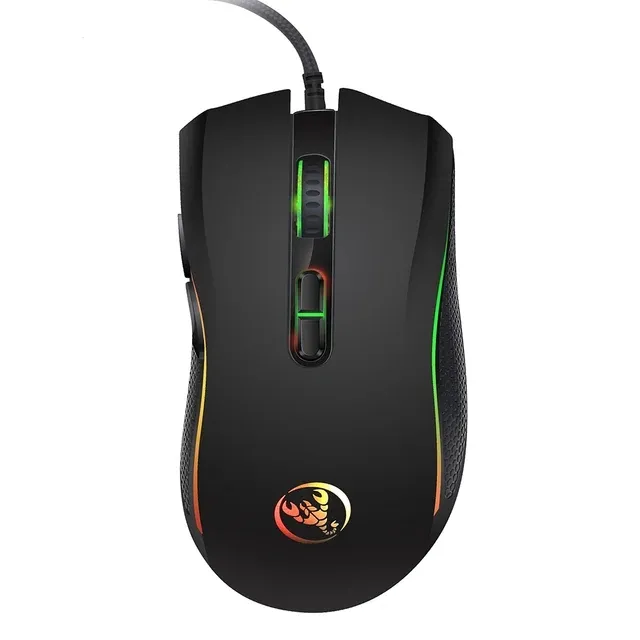 Kabelgebundene Gaming-Maus, 7 Tasten, 3200 DPI, 7 Farben, LED, optische USB-Gamer-Mäuse für Gamer-Computer