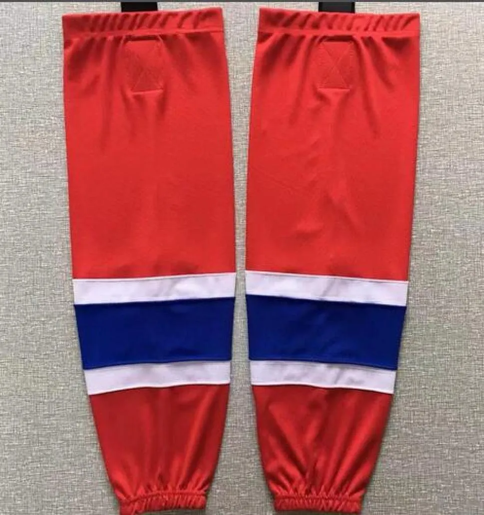 Chaussettes de hockey sur glace pour enfants et jeunes hommes, chaussettes d'entraînement, 100 polyester, équipement de hockey, rouge9823429