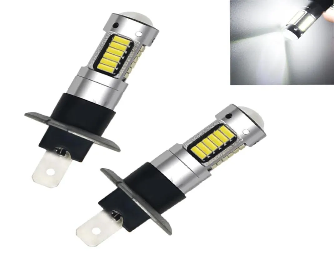 2xled extremt ljust avkodande dimljus front LED H1 H3 4014 30SMD bil hög effekt glödlampa dimma glödlampa 12v omvänd parkeringsljus 4106368