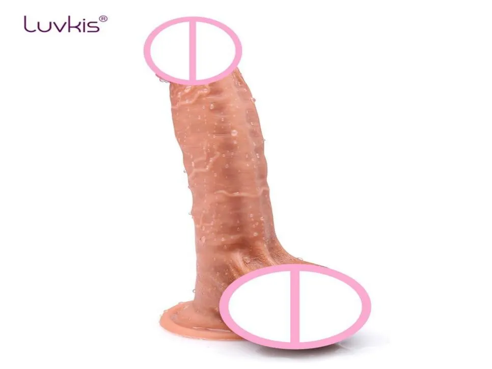 Luvkis Liquid Silicone Dildo Hyper Realistic Dual Layer Silicone 87 inch Real Dong Penis Y2004109139103