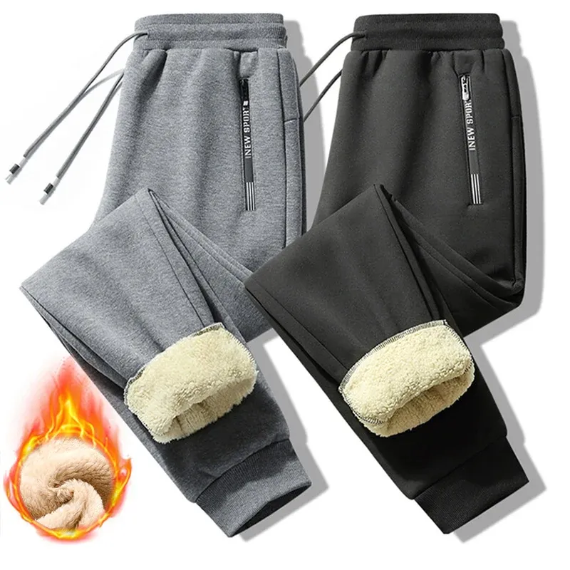 Pantalones De Chándal Pantalones De Cachemira De Algodón De Invierno Pantalones De Chándal Informales Gruesos Y Cálidos para Hombres Pantalones De Hombre Pantalones De Chándal Cálidos De Moda De Talla Grande para Hombres