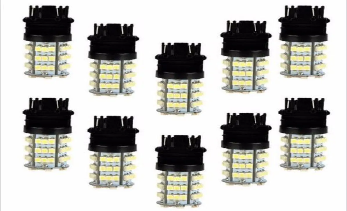 10x 3156 3157 6000K Xenon White Reverse Lights Tail 54SMD LED -bil glödlampor 5 cm vit 12V billampor5808655