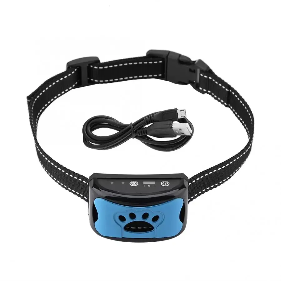 Colliers DC 5V USB chargeant le collier de dressage de chien dispositif de contrôle d'aboiement collier anti-aboiement étanche rechargeable détection d'aboiement