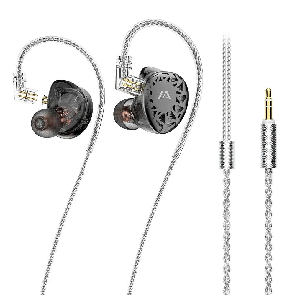 Écouteurs LafiTear LF3 DLC 1DD dans l'oreille Écoute de cercle dynamique Cleot High Resolution Monitor HiFi HeVset de musique de jeu de casque