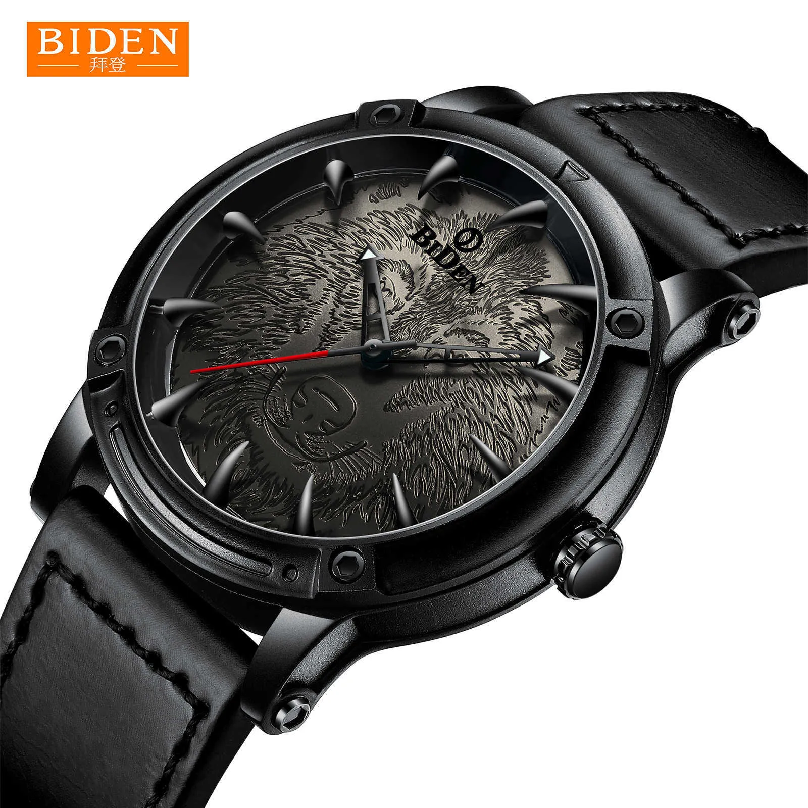 Biden Baideng Mens Watch Leather Strap Watchproof Watch Watch Watch Watch