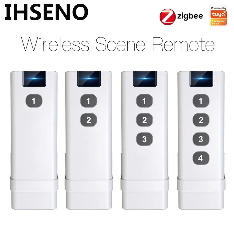 CONTRÔLE IHNENO 14 CLÉ TUYA Zigbee Smart Wireless Scene Switch Scénario Home Automation Remote Contrôle avec Alexa Google