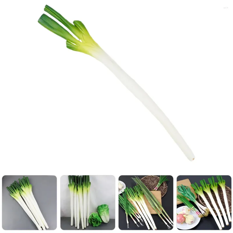 Decorative Flowers Realistic Artificial Green Onion Fake Scallions For Shop Window Decor Vegetable