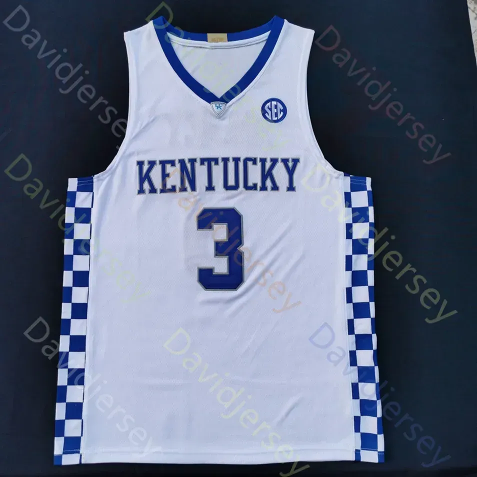 Kentucky Wildcats Basketball Jersey NCAA College Antonio Reeves Rob Dillingham Tre Mitchell D.J. Wagner Reed Sheppard Justin Edwards Thiero Bradshaw Tshiebwe