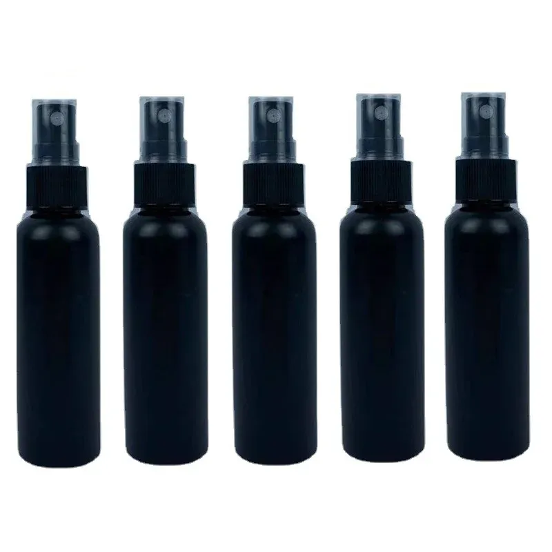 Bouteilles 20 pièces 30 ml 50 ml 100 ml en gros en plastique noir atomiseur eau vaporisateur bouteilles rechargeables voyage Portable cosmétique conteneurs vides