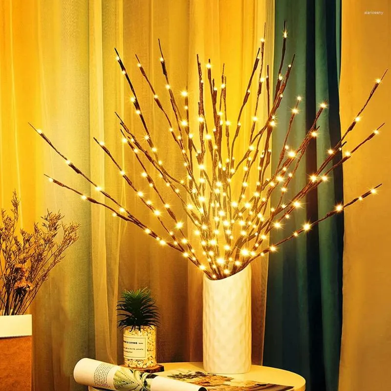 문자열 20 전구 LED 버드 나무 지점 램프 스트링 조명 크리스마스 트리 웨딩 파티 장식을위한 나뭇 가지 꽃병 요정 화환