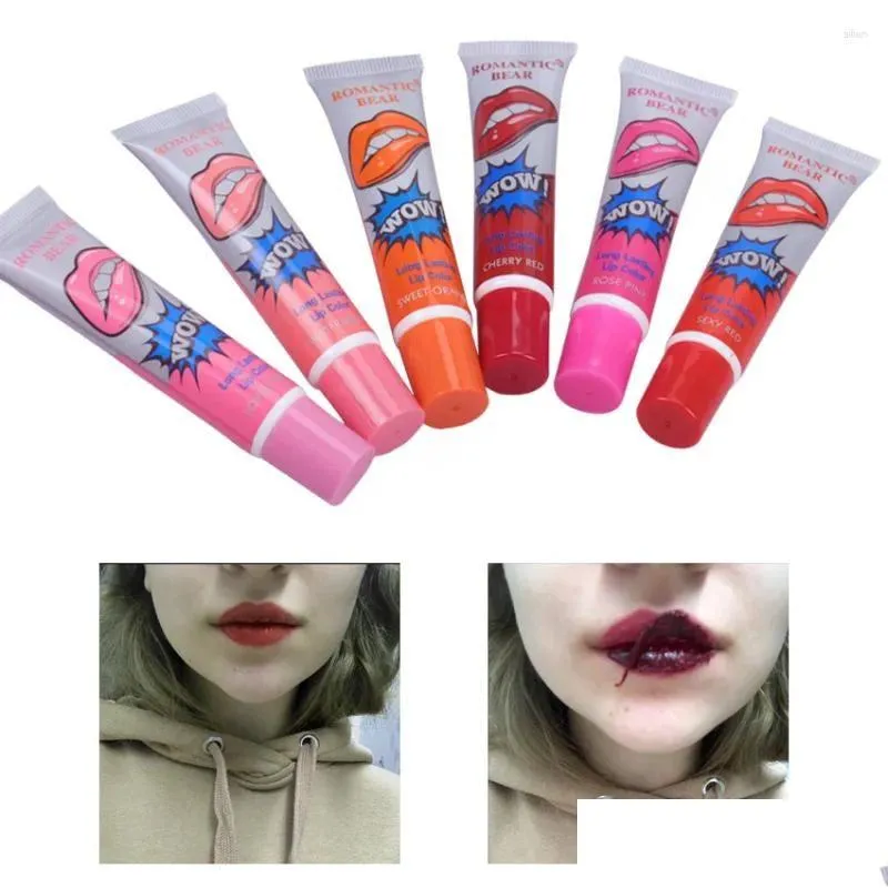 Lipgloss 6 kleuren Peel-off vloeibare lippenstift Waterdicht Langdurig masker Moisturizer Make-up Tear Pl Lint Cosmetica Drop Delivery Healt Otzok