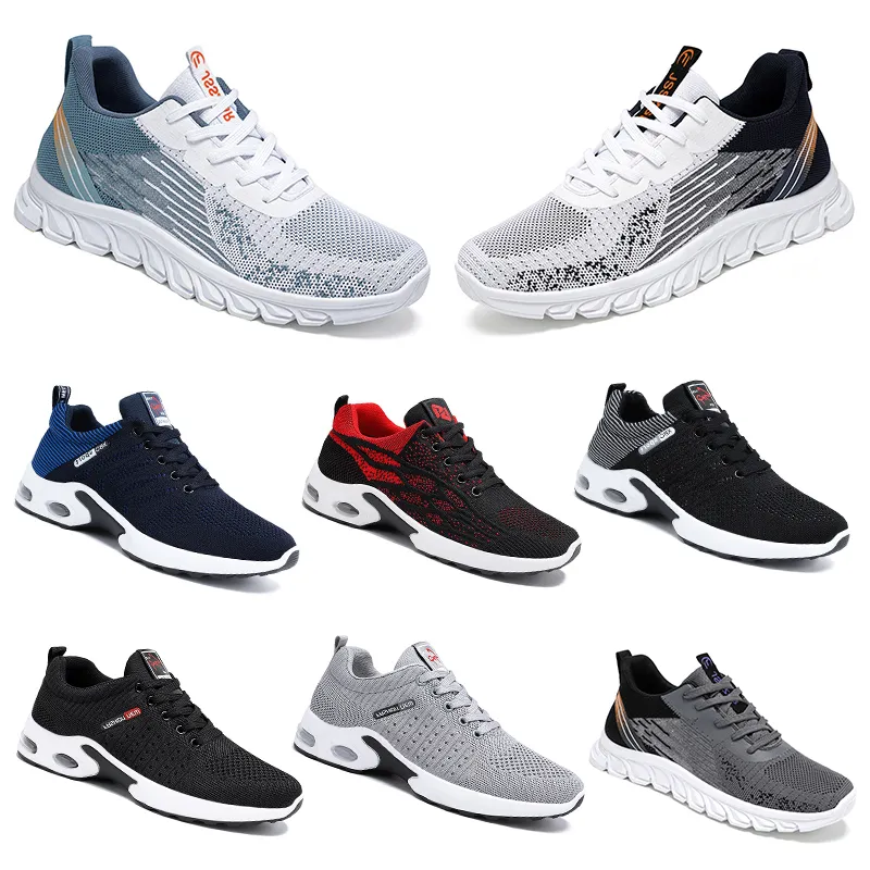 GAI 2024 Nieuwe Mannen Vrouwen Schoenen Wandelen Platte Hardlopen Schoenen Zachte Zool Zwart Wit Rood Bule Comfortabele Mode Antislip Big Size Lace-up