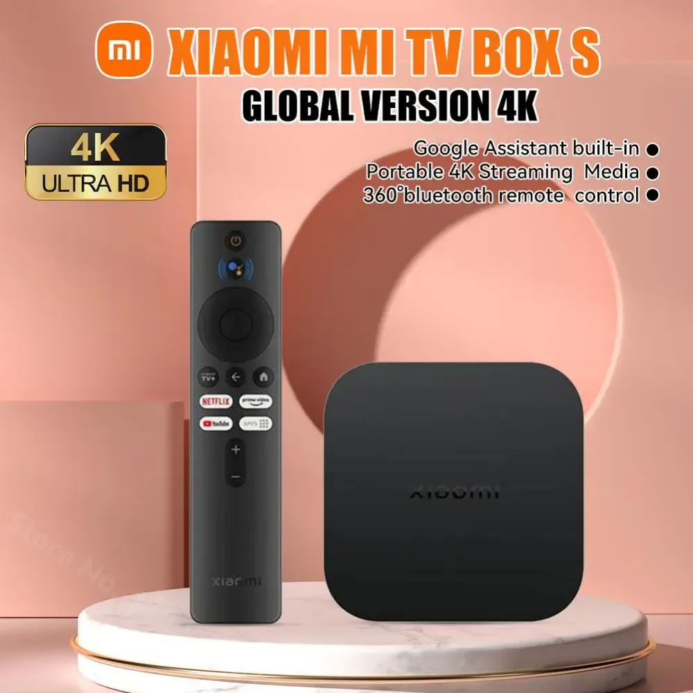 Kontrol Xiaomi Mi TV Kutusu 2nd Gen 4K Ultrahd Google TV Global Sürüm 2GB 8GB Dolby Görme Hdr10 Google Assistant Akıllı Mi Box S Oyuncu