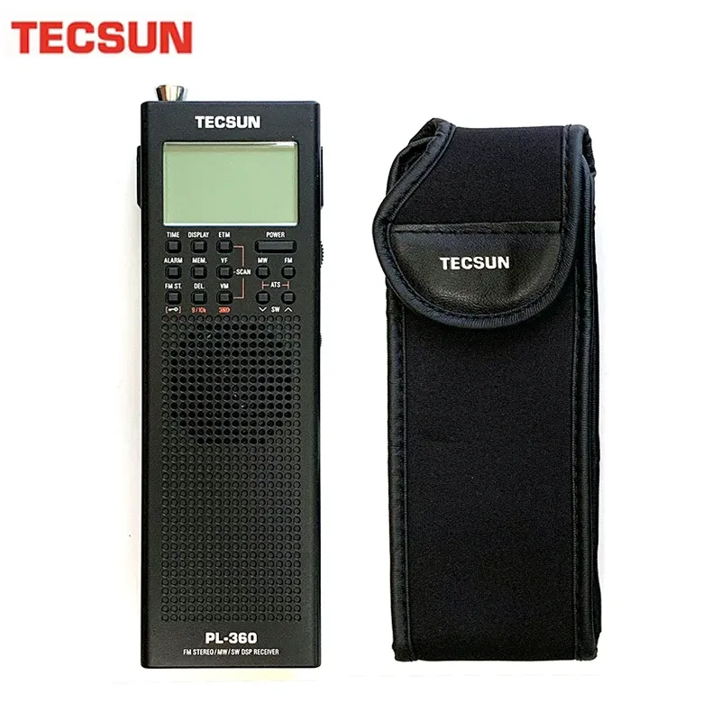 Ricevitore radio Dsp Tecsun Pl360 Radio Fm Mw Sw Lw + Antenna Am esterna + Antenna esterna Registratore radio portatile Spedizione gratuita