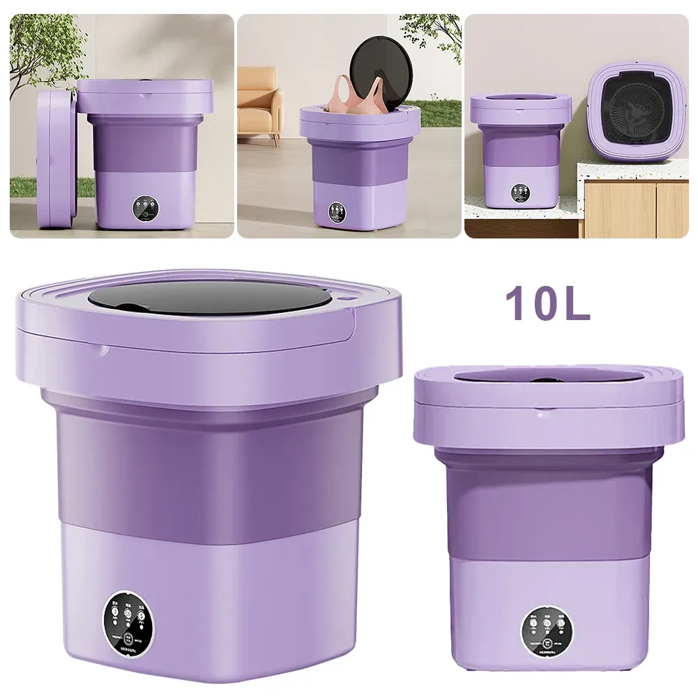 Machines 10 L Portable Washing Machine Deep Cleaning Folding Washing Machine with Timer for Washing Baby Clothes Underwear Or Small Items