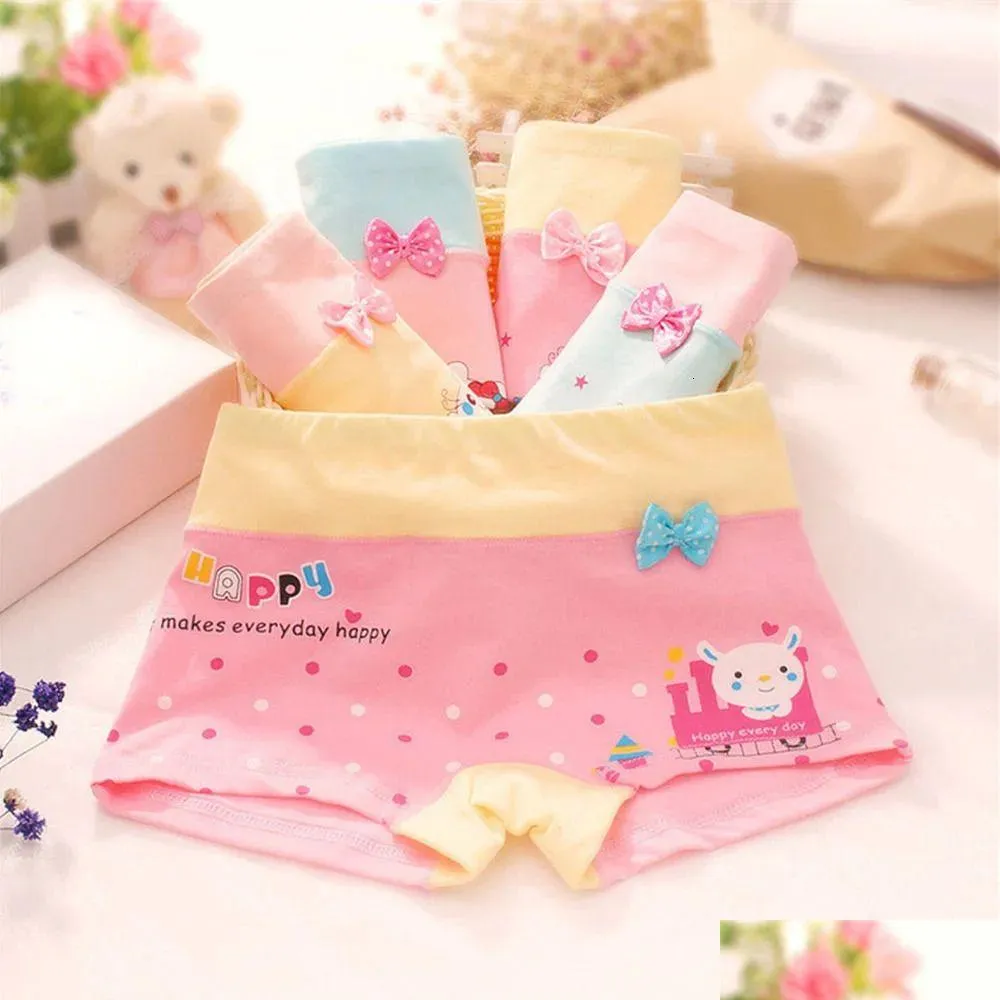 Panties Girls Kids Cotton Underwear Childrens Briefs Cartoon Short 5Pcs/Lot 240228 Drop Delivery Baby Maternity Clothing Otp6S