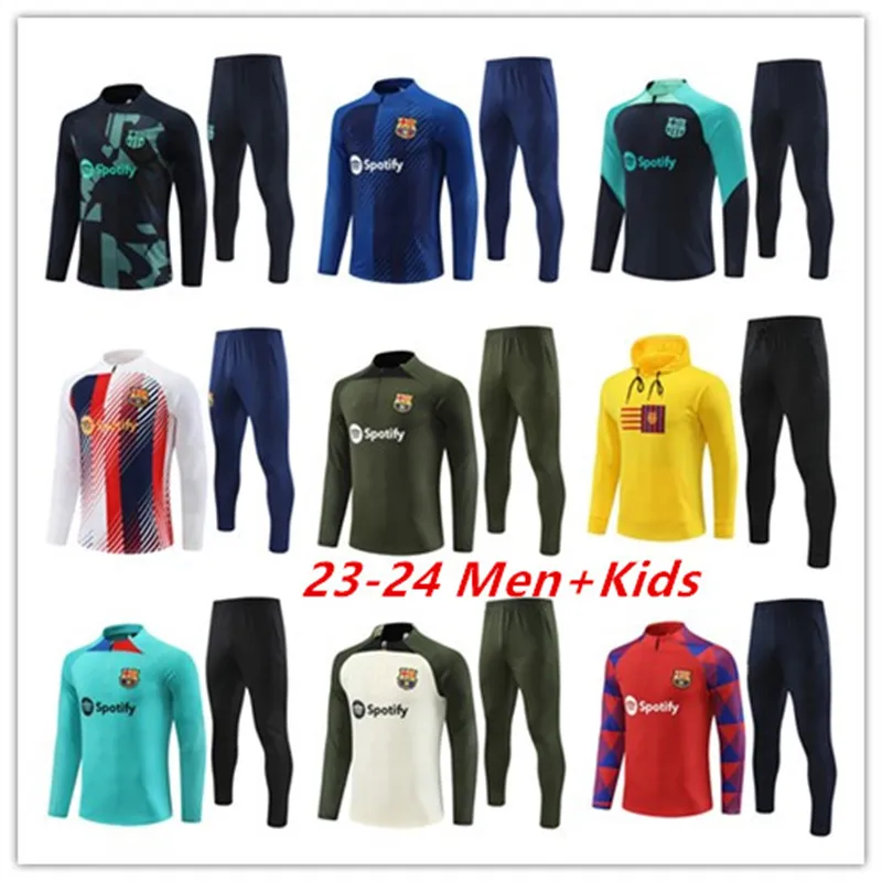 ANSU FATI Camisetas de futebol 23/24 LEWANDOWSKI fatos de treino de futebol Meia Zíper Jaqueta TREINO masculino e infantil FATO DE TREINO DO BARCA Barcelona Survetement