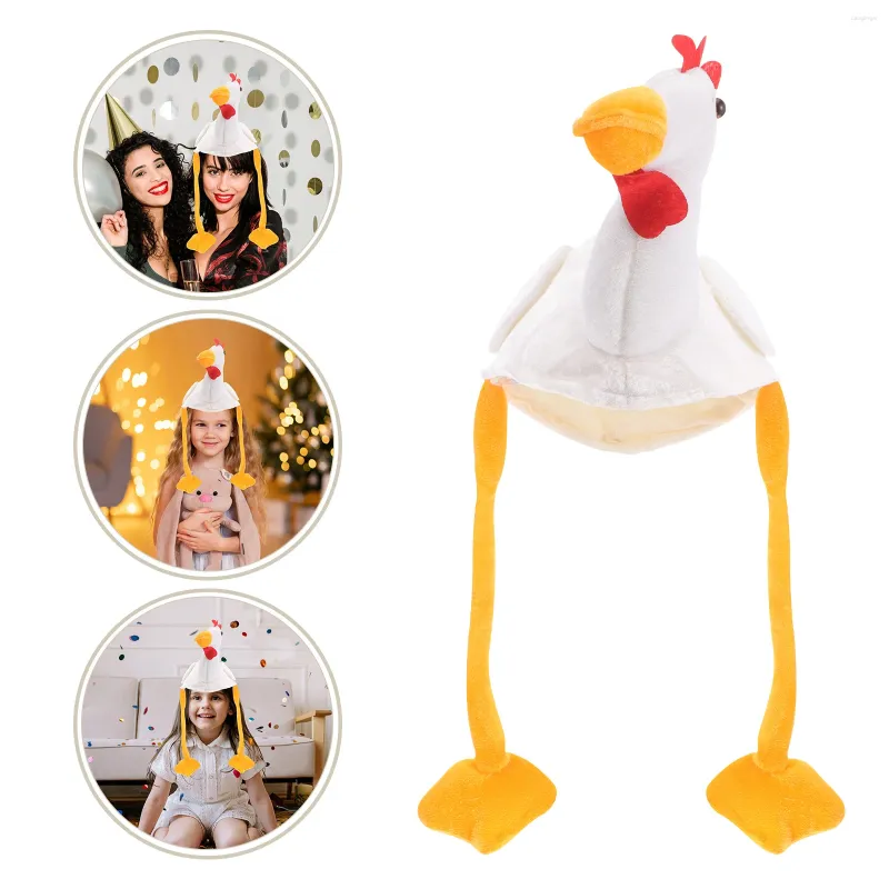 Berets Caps Chick Hat Party Chicken Costume Headgear Turkey Hats Adults Cartoon Animal Fabric