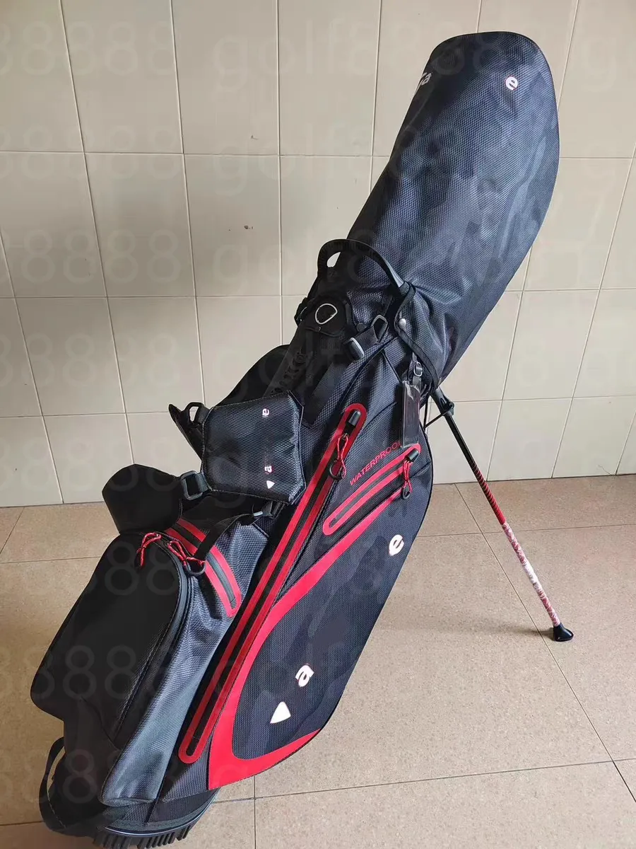 Sacs Golf noir Stand Bags Sac de support de sac de balle universel pour hommes et femmes Sac à bandoulière standard Golf polyvalent Contactez-nous pour voir les photos avec LOGO ard