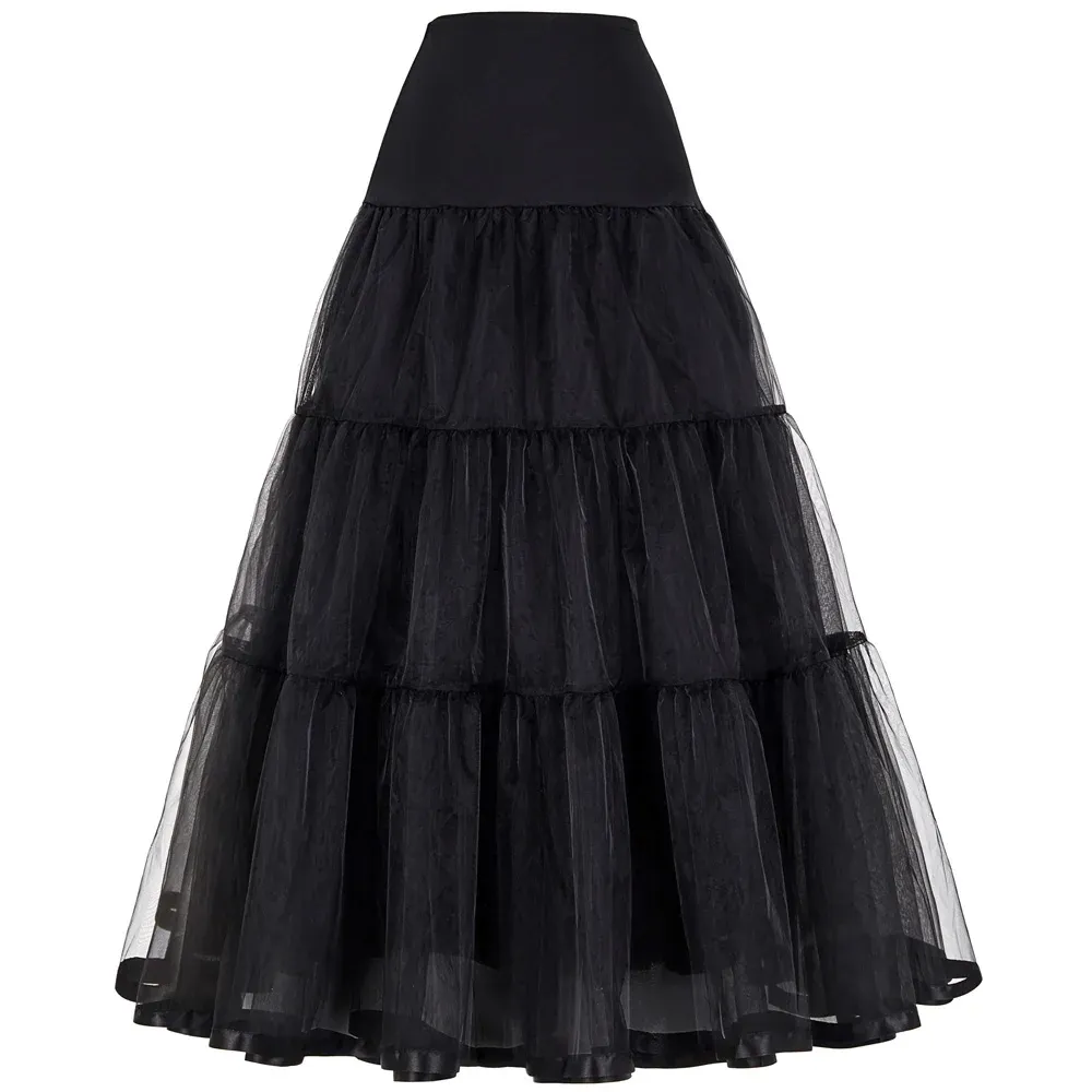 kjol nåd karin tyll kjolar kvinnor veckade lång kjol faldas brud bröllop petticoat midi kjol saia longa vintage maxi kjolar