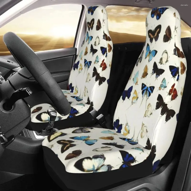 Housses de siège de voiture, housse de protection avec papillons colorés, accessoires d'intérieur adaptés à tous les types de modèles, style automobile