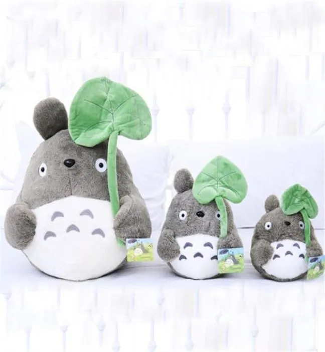 Película de dibujos animados de 20cm, juguete de peluche suave de TOTORO, bonito muñeco de peluche de hoja de loto Totoro para niños, juguetes para Fans7926731