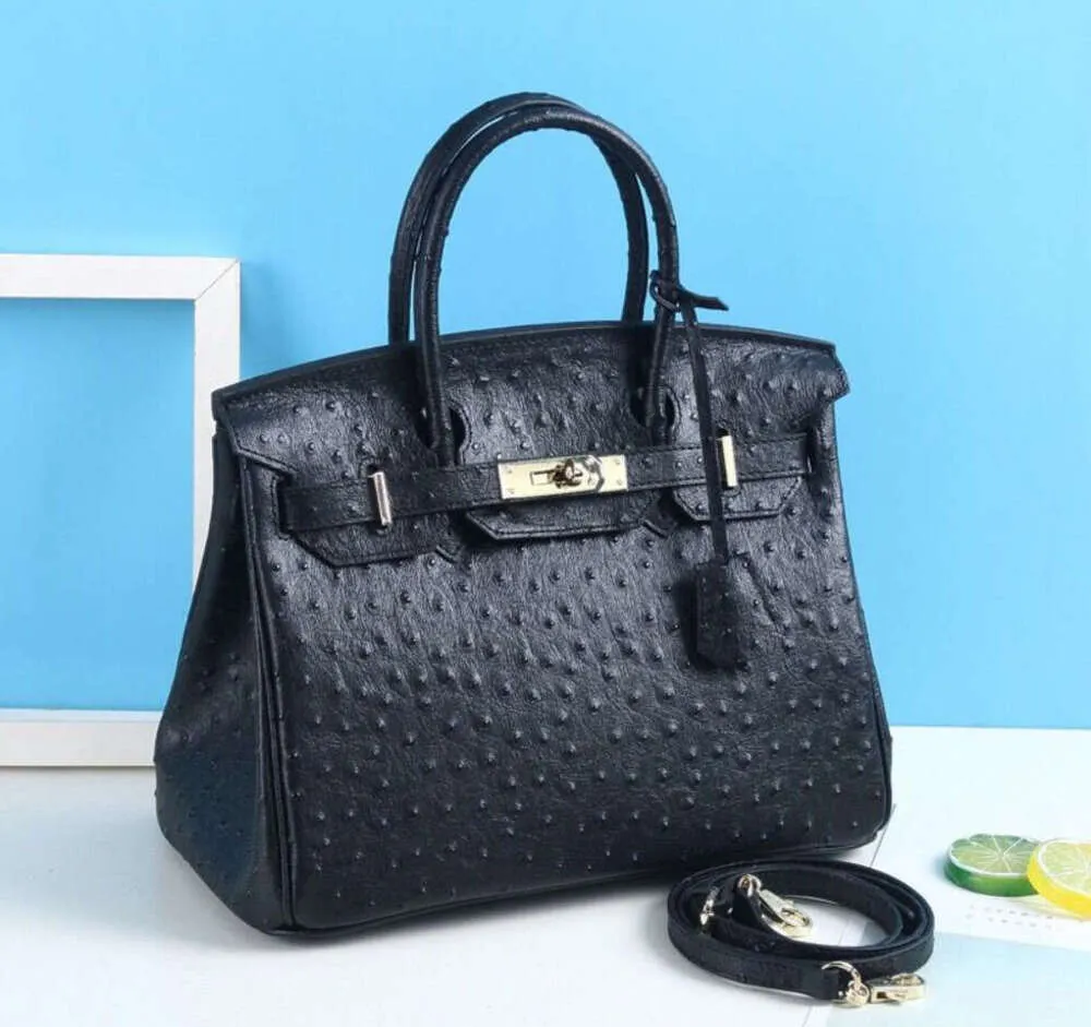 Borse firmate Moda di lusso Totes Borsa modello struzzo Moda 2024 nuova borsa da donna in pelle portatile di grande capacità versatile Una borsa a tracollaAlta qualità