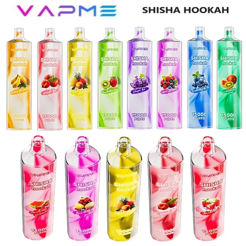 Direkt till lungvapen Shisha Hookah 15K engångsvape 15000 puffs DTL -enhet 25 ml subohm mesh spole desechable e cigarett pod