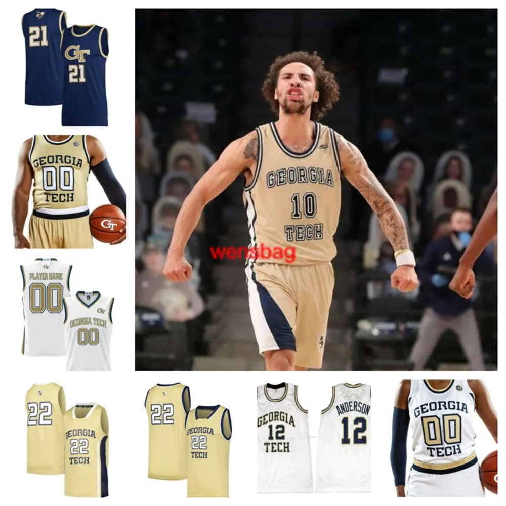 Georgia Tech Yellow Jackets 12 Tyzhaun Claude 10 Dowuona 5 Tafara Gapare Basketball Jersey 11 Baye Ndongo 35 Emmer Nichols 23 Ibrahima Sacko 30 Ibrahim Souare 0 Terry