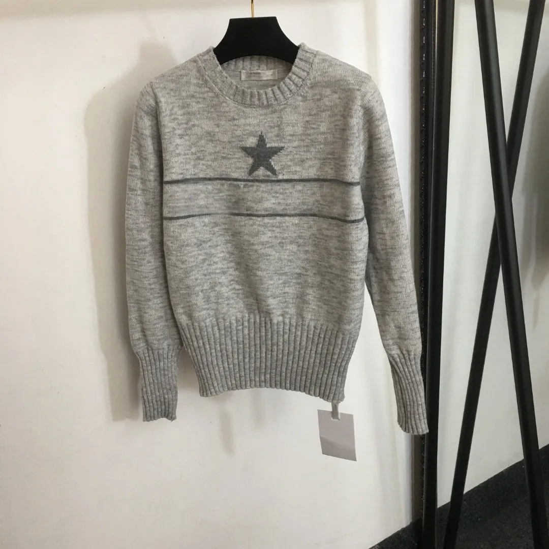 Diseñador para mujer suéteres cardigan chaquetas de punto moda jersey de gama alta jacquard suéter puro algodón otoño invierno carta prendas de punto abrigos de mujer de alta calidad