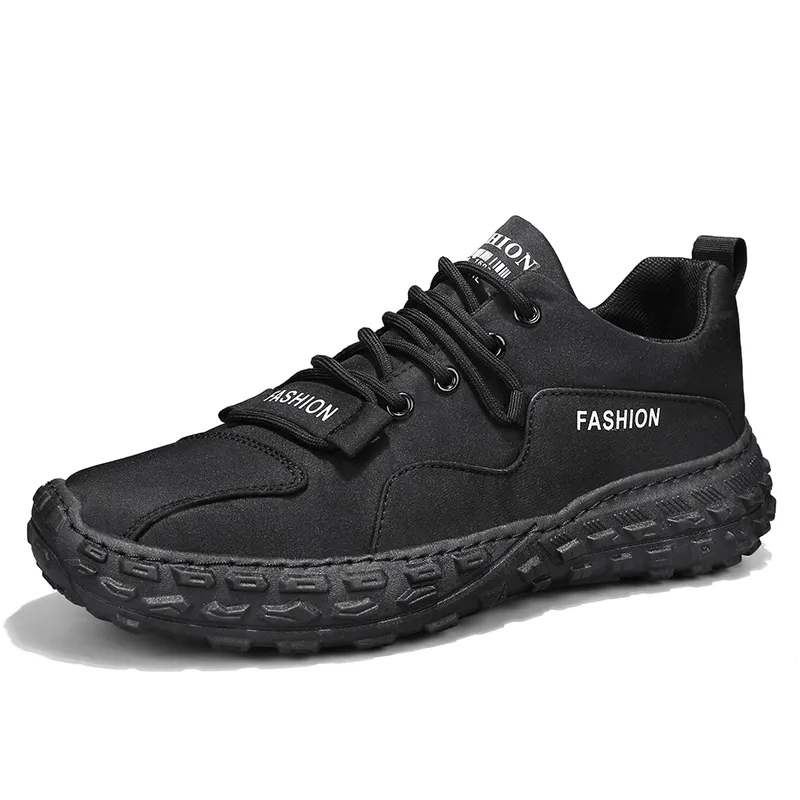 Athletic Men Women Running Shoes Comfort Breathable Lace-Up Black Khaki Grey Yellow Shoes Mens Women Trainers Sports Sneakers Size 39-44 GAI