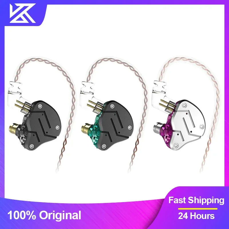 Kulaklıklar KZ ZSN 1BA 1DD HYBRID TEKNOLOJİ EAR Kablolu Kulaklık Metalinde HiFi Bas Kulaklıklar Monitör Kulaklık Spor Gürültü Engelli Kulaklıklar