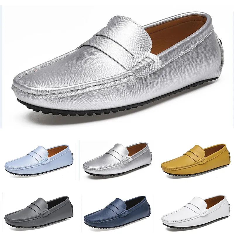dress shoes spring autumn summer grey black white mens low top breathable soft sole shoes flat sole men GAI-54