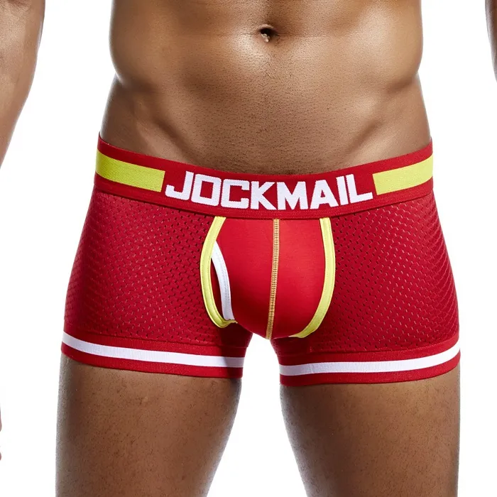 Jockmail Brand ملابس داخلية Men Boxer Mesh Sexy Interpants Cotton Cotton Pants Panties JM401