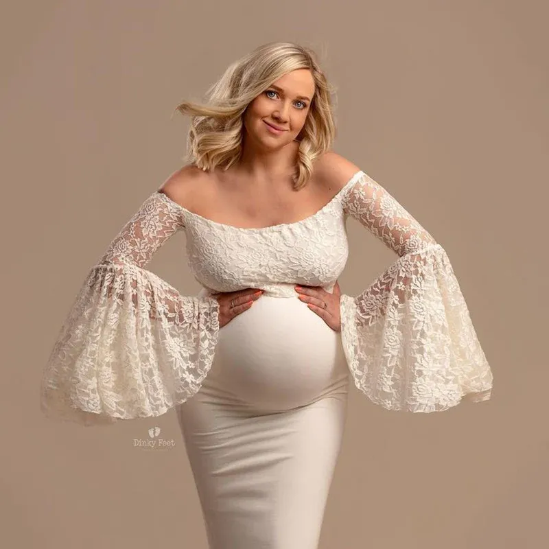 Dresses Women Pregnant Maternity Dress for Photography photo shoot Summer Lace Maxi Dress Pregnancy Maternity Clothes