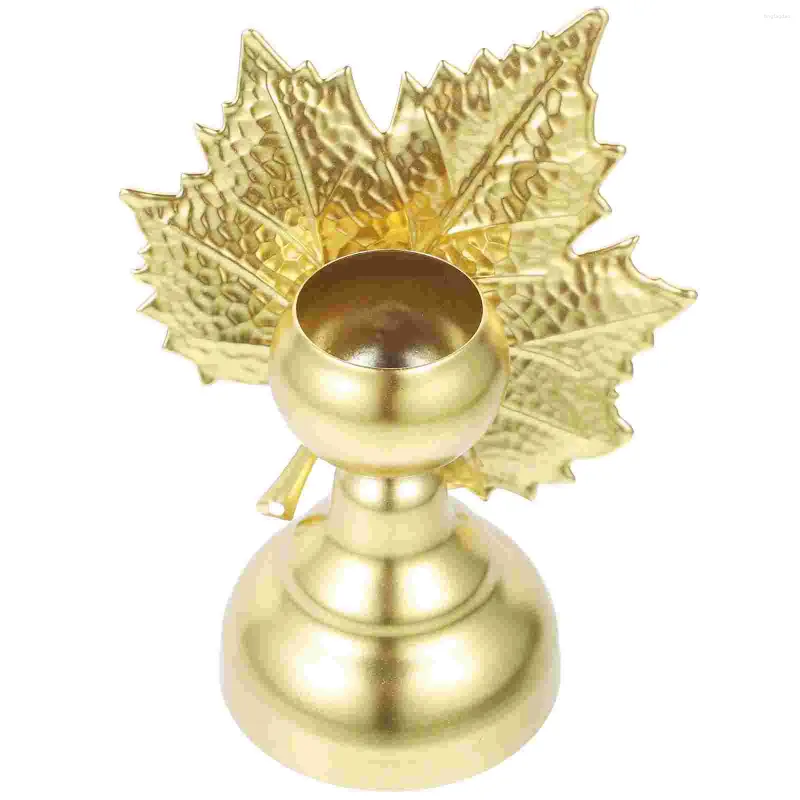 Candle Holders Party Base Metal Table Taper Desktop Candlestick Decorative Stand Manual Tabletop Leaf For