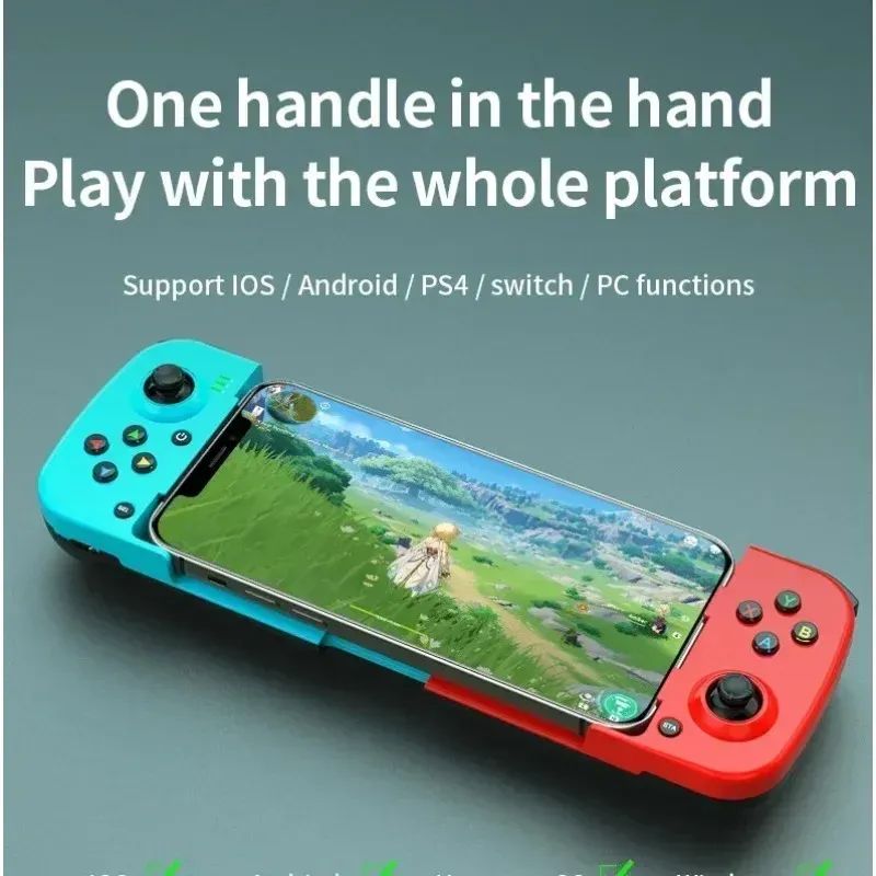 Giocatori Nuovo D3 Gamepad wireless per dispositivi mobili BT Joystick Game Pad Controller Multipiattaforma compatibile con Switch PC IOS Android