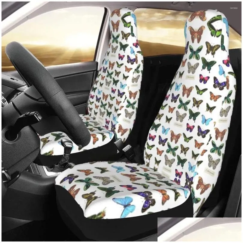 Car Seat Covers Ers Critterpedia Butterflies Er Off-Road Women Colorf Cushion/Er Polyester Fishing Drop Delivery Automobiles Motorcycl Ot8Wg