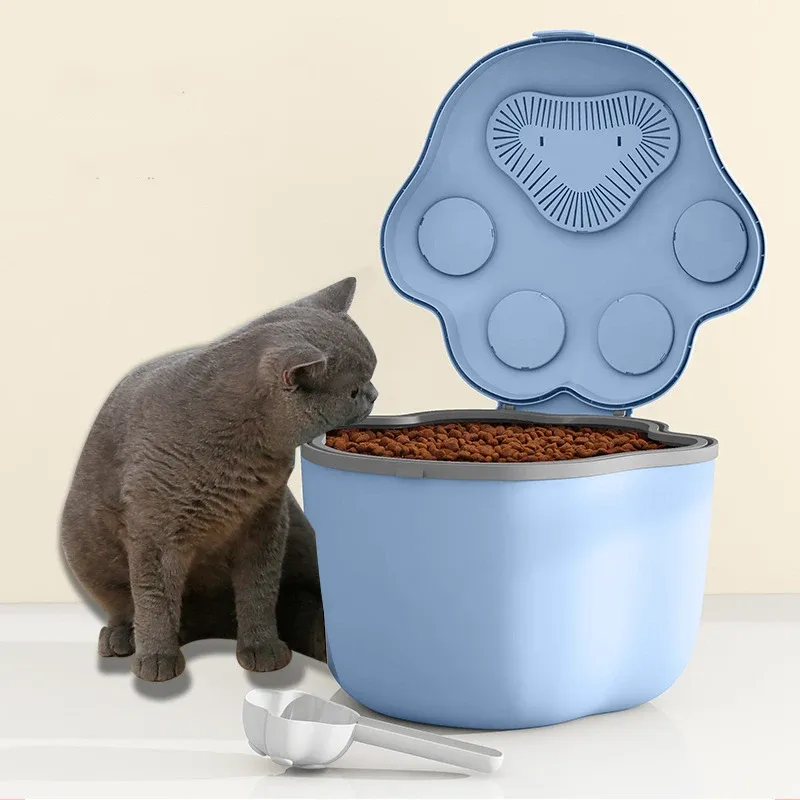 Matning 810 kg kattmatlagringsbehållare fuktsäker husdjur torr matlagring hink plastlager för lagring av husdjurssnacks 2022