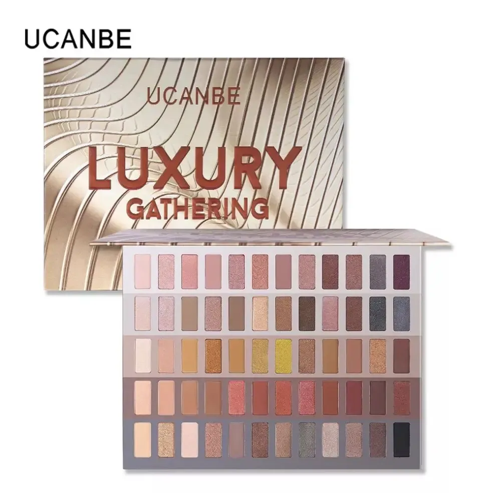 Ombra ucanbe che raccoglie 60 colori tavolozza di ombretto palette luccichio palette fumy pigmento opache ombre opache modalità di bellezza cosmetica