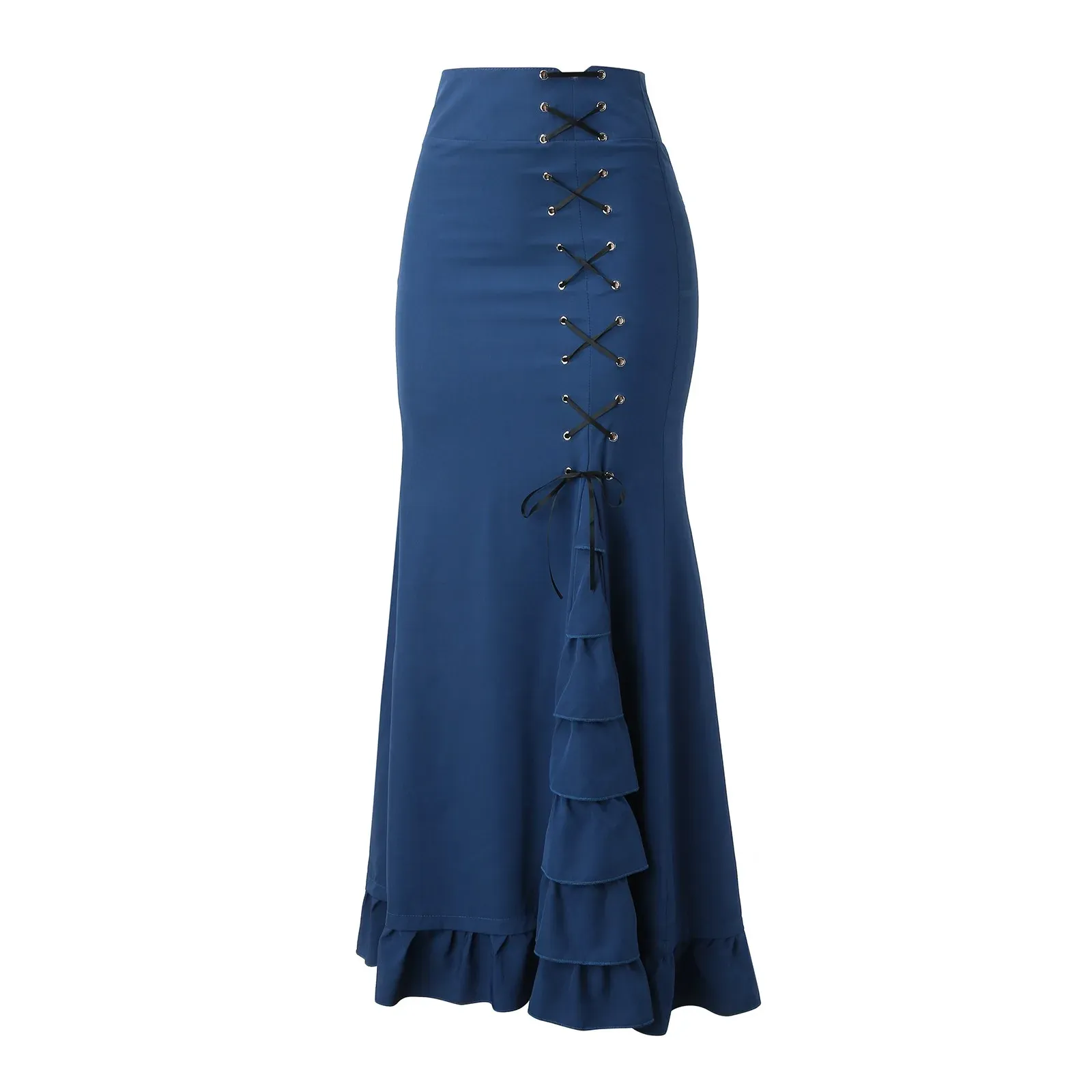 Spódnica gotycka vintage wiktoriańska steampunk koronka koronkowa spódnica bodycon vintage maxi floor kobiety solidne koronkowe spódnica elegancka imprezy partyjna