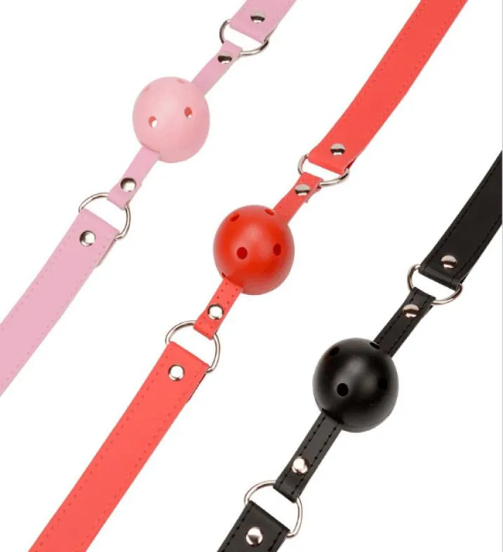 Cuir Bouche Ouverte Gag Ball Harnais Restrictions Jeux Érotiques Fixation Orale Fétiche BDSM Bondage Sex Toys Pour Couples Adultes Sexe Produ8219605