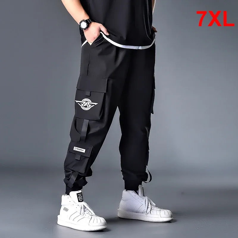 Pants Hip Hop Streetwear Pant Men Oversize Cargo Pants Sweatpants Male Jogger Trousers High Quality Plus Szie 6XL 7XL HX413