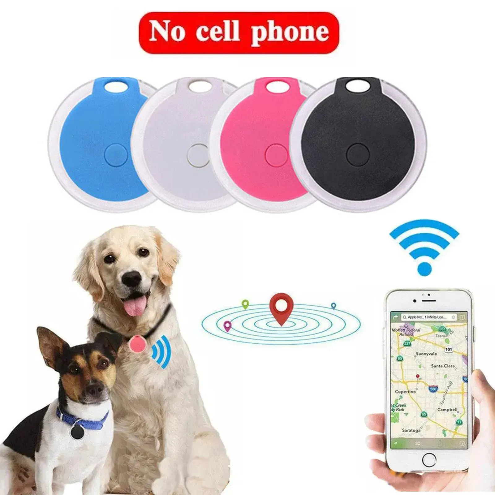 Localizzatori Localizzatore GPS Mini dispositivo di localizzazione Cat Dog Prevenzione della perdita Dispositivo impermeabile per animali domestici Cat Kids Car Wallet Finder Collare Localizzatore GPS